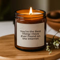 Best Thing on the Internet Candle, Anniversary Gift for him, First Anniversary Gift for Boyfriend, Scented Soy Candle (Multi - Size, Amber Jar) - Scents For Candles