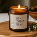 Home Sweet Home, New Home Gift, Welcome Home, Housewarming Candle, Realtor Gift, New Apartment, Scented Soy Candle (Multi - Size, Amber Jar) - Scents For Candles