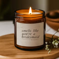 Smells Like You're a Bridesmaid Candle, Scented Soy Candle (Multi - Size, Amber Jar) - Scents For Candles