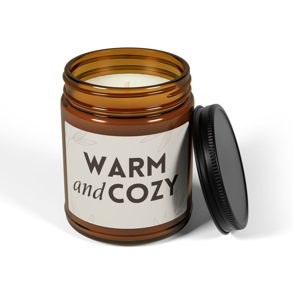 Warm and Cozy Candle, Scented Candle for Christmas, Scented Soy Candle (Multi - Size, Amber Jar) - Scents For Candles
