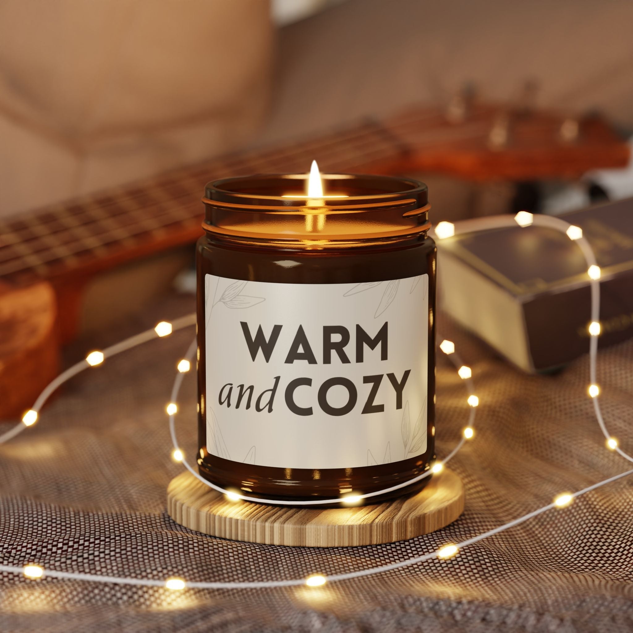 Warm and Cozy Candle, Scented Candle for Christmas, Scented Soy Candle (Multi - Size, Amber Jar) - Scents For Candles