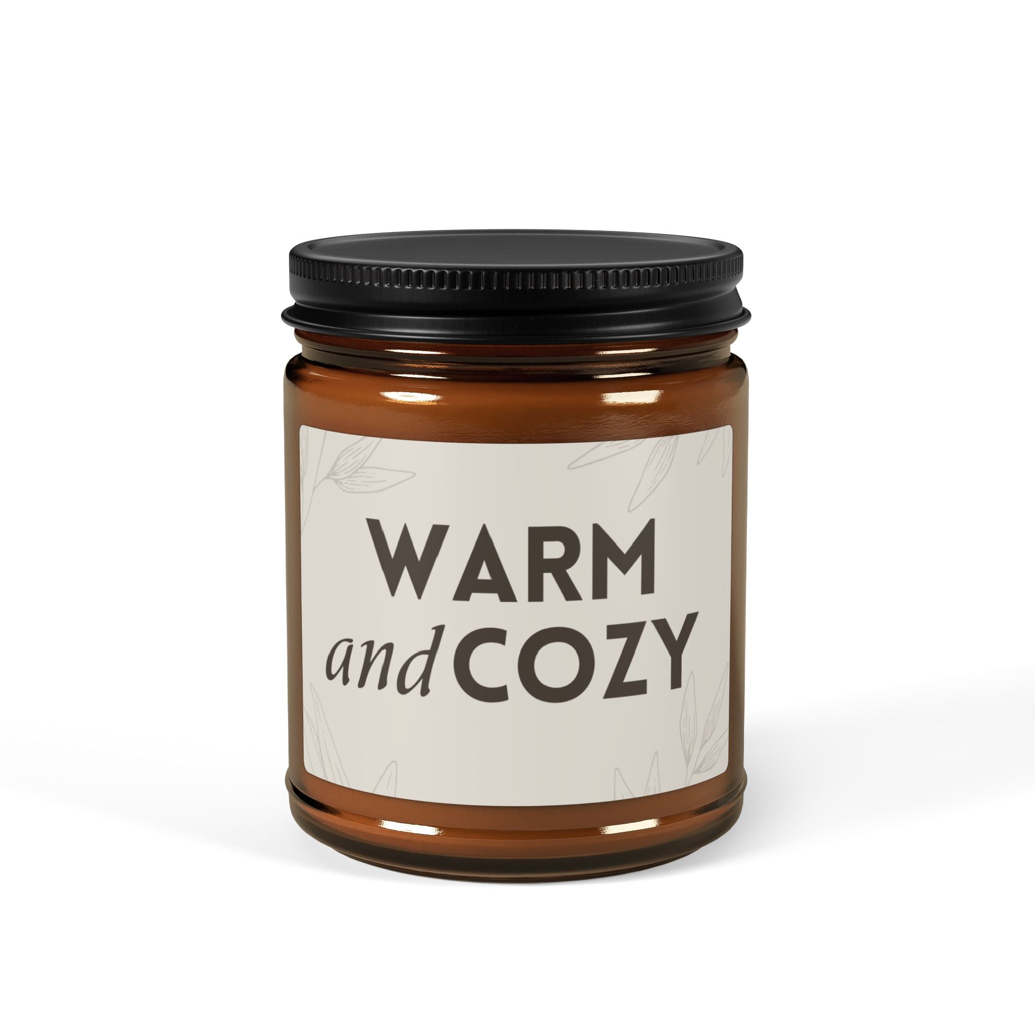 Warm and Cozy Candle, Scented Candle for Christmas, Scented Soy Candle (Multi - Size, Amber Jar) - Scents For Candles