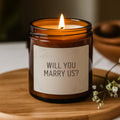 Will You Marry Us Candle, Officiant Gift, Officiant Proposal, Wedding Gifts, Wedding Officiant, Scented Soy Candle (Multi - Size, Amber Jar) - Scents For Candles